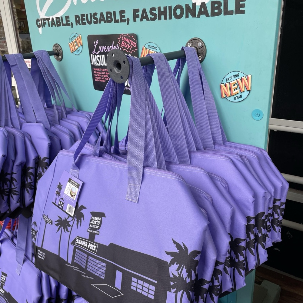 Purple Trader Joe's Mini Insulated Tote Bag - Picture 2 of 4